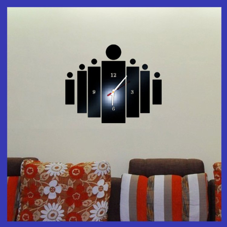Horloge murale miroir moderne – Image 2
