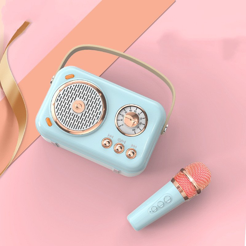 Mini enceinte Bluetooth sans fil avec microphone karaoké – Haut-parleur portable – Image 4