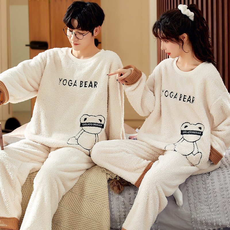 Pyjama polaire assorti pour couple – Ensemble chaud et confortable pour l'hiver – Image 9