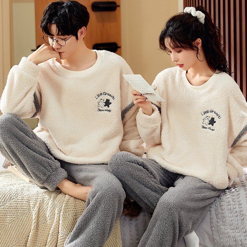 Pyjama polaire assorti pour couple – Ensemble chaud et confortable pour l'hiver – Image 10