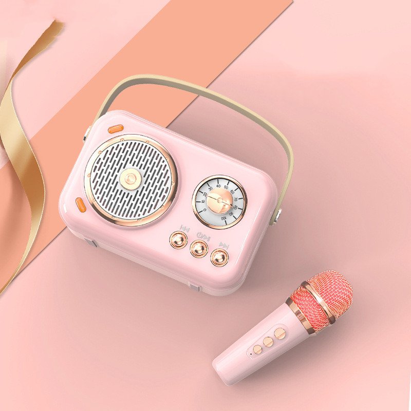 Mini enceinte Bluetooth sans fil avec microphone karaoké – Haut-parleur portable – Image 2