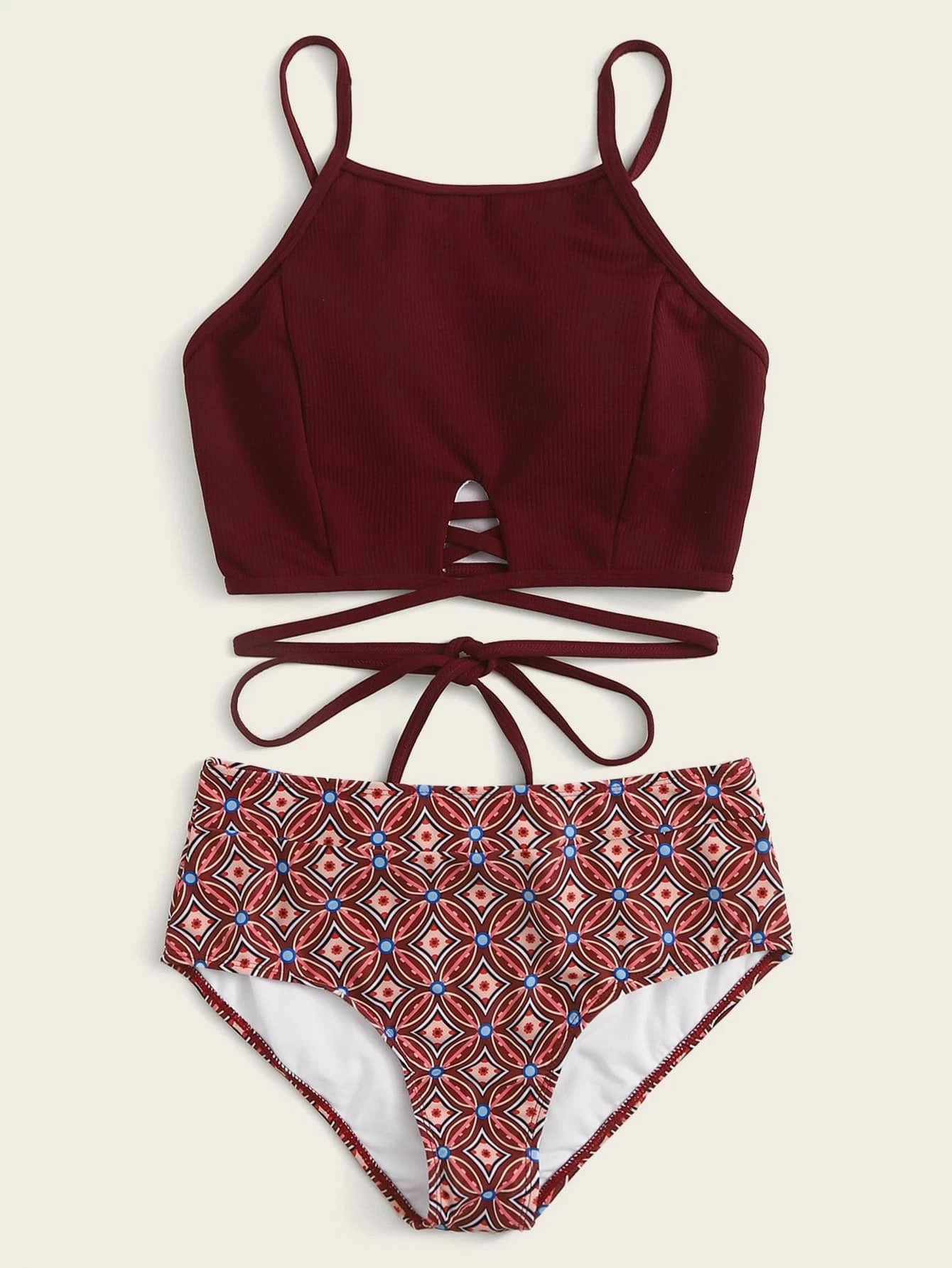 Ensemble de bain 2 pièces taille haute pour femme – Image 4