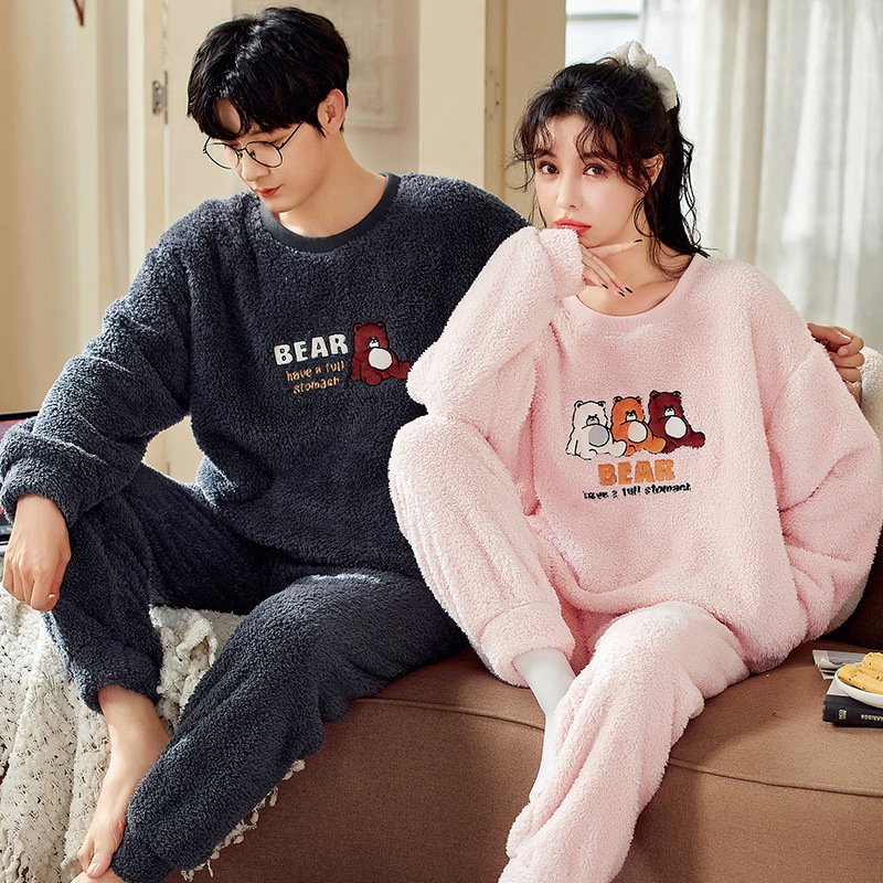 Pyjama polaire assorti pour couple – Ensemble chaud et confortable pour l'hiver – Image 8