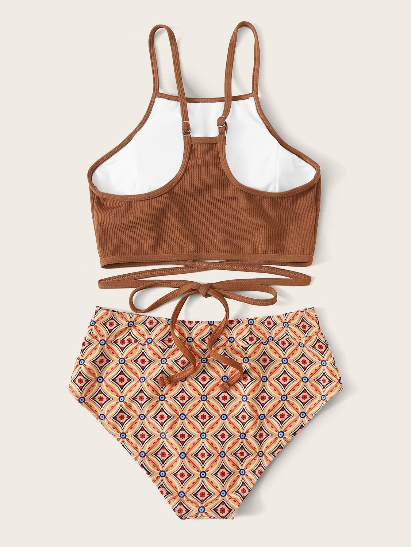 Ensemble de bain 2 pièces taille haute pour femme – Image 5