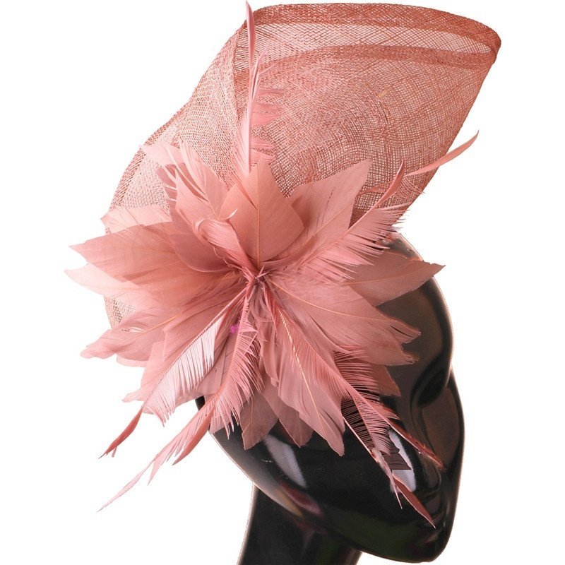 Coiffe en lin faite main en forme d’éventail – Accessoire de tête élégant – Image 3