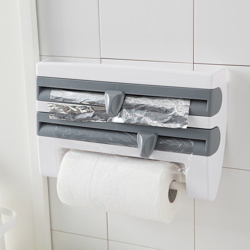 Distributeur Mural Multifonction 4-en-1 – Support pour Rouleaux et Essuie-Tout – Image 7