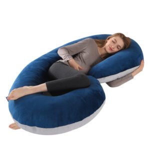 Oreiller de Grossesse et de Maintien Corps Entier en Forme de C Multifonctionnel Pliable
