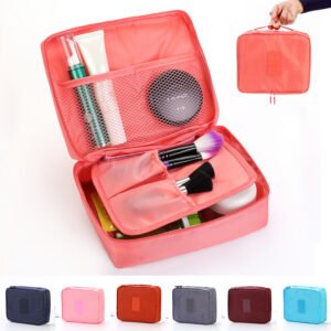 Organisateur de Voyage portable Multifonction – Rangement Maquillage, Toilette et Accessoires